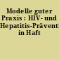 Modelle guter Praxis : HIV- und Hepatitis-Prävention in Haft