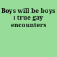 Boys will be boys : true gay encounters