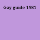Gay guide 1981