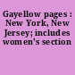Gayellow pages : New York, New Jersey; includes women's section