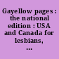 Gayellow pages : the national edition : USA and Canada for lesbians, gay men, bisexuals