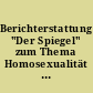 Berichterstattung "Der Spiegel" zum Thema Homosexualität : 1947 - Aug. 1990