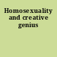 Homosexuality and creative genius