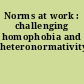 Norms at work : challenging homophobia and heteronormativity