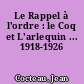 Le Rappel à l'ordre : le Coq et L'arlequin ... 1918-1926
