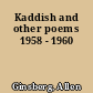 Kaddish and other poems 1958 - 1960