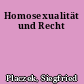 Homosexualität und Recht