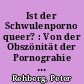 Ist der Schwulenporno queer? : Von der Obszönität der Pornograhie zur Affektivität von Postpornographie