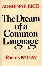 The dream of a common language : poems 1974 - 1977
