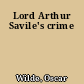Lord Arthur Savile's crime